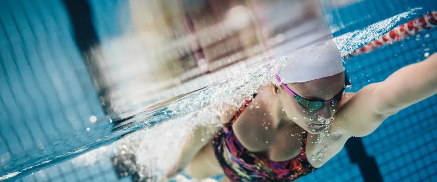 Lap swimming lady