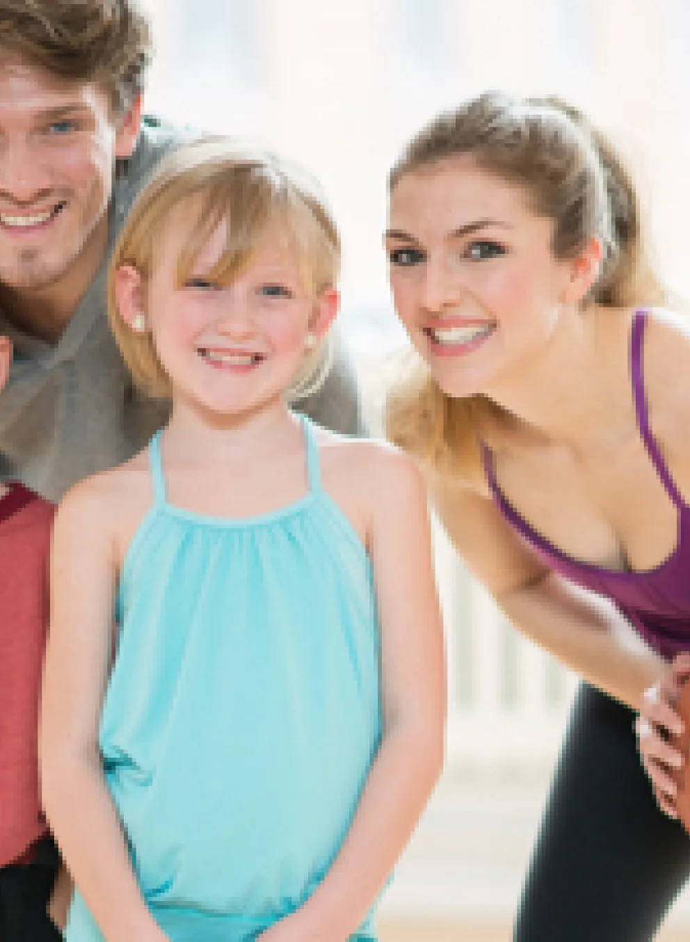 Family Playing basketball